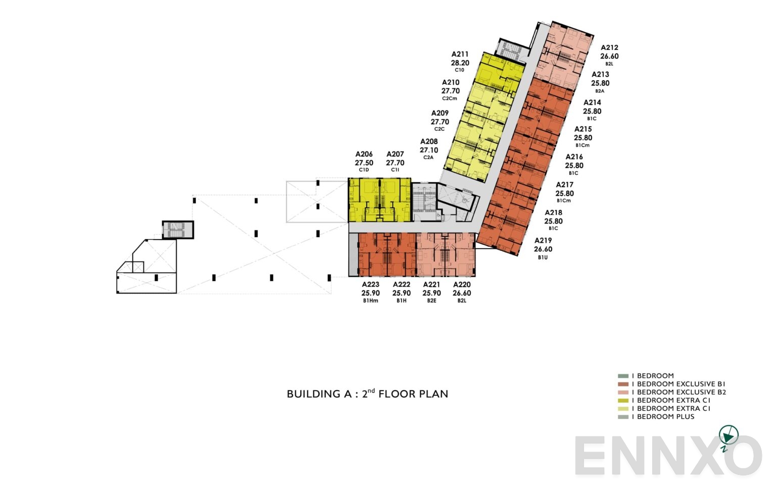 แปลนชั้น 2nd Floor ของโครงการ แอทโมซ โอเอซิส อ่อนนุช