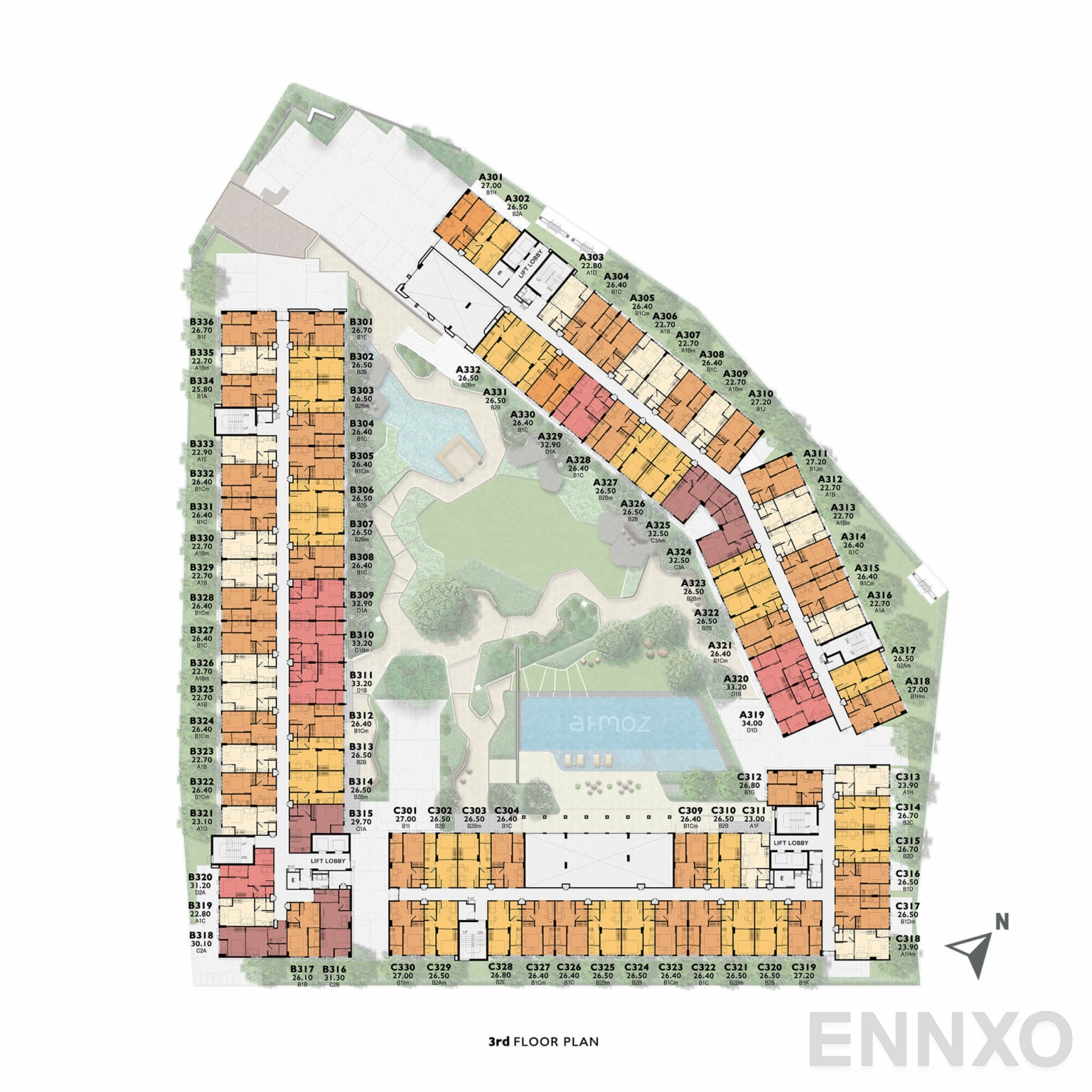 แปลนชั้น 3rd Floor ของโครงการ Atmoz Portrait Srisaman