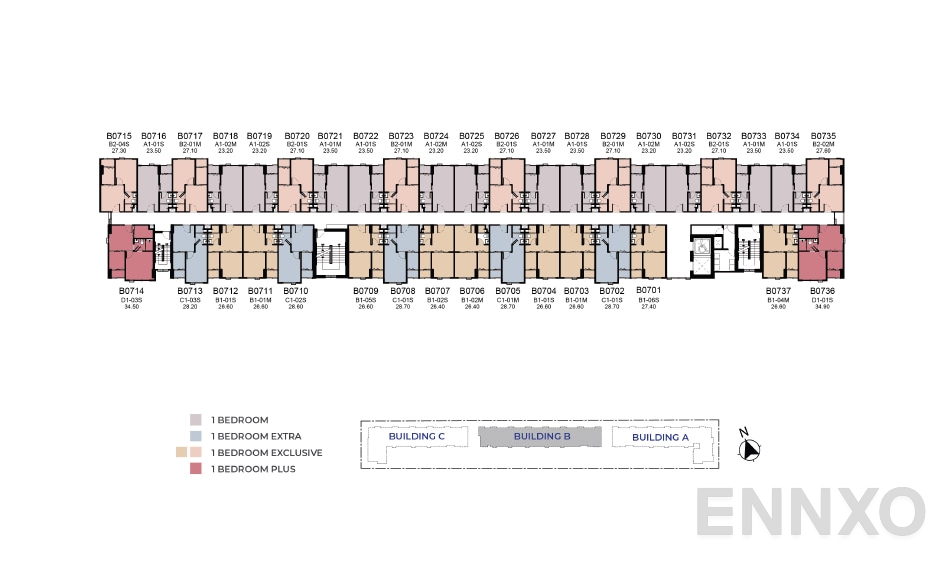 แปลนชั้น 7th Floor ของโครงการ Atmoz Season Ladkrabang
