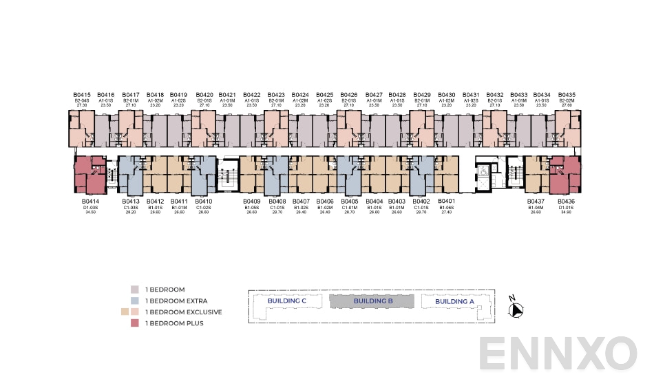 แปลนชั้น 4th Floor ของโครงการ Atmoz Season Ladkrabang
