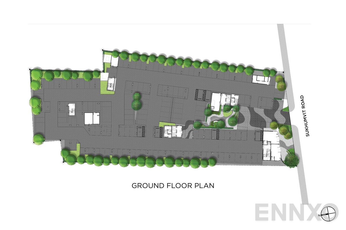 แปลนชั้น Ground Floor Plan ของโครงการ บริกซ์ตัน ระยอง