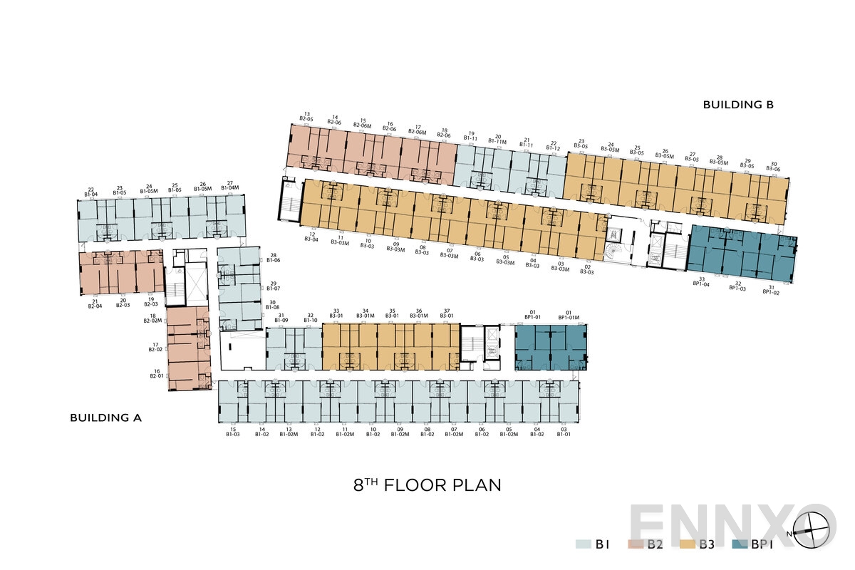 แปลนชั้น 8th Floor Plan ของโครงการ บริกซ์ตัน ระยอง