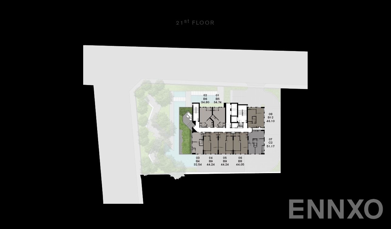 แปลนชั้น Plan 5 ของโครงการ แชปเตอร์ จุฬา-สามย่าน
