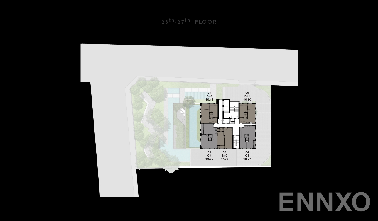 แปลนชั้น Plan 10 ของโครงการ แชปเตอร์ จุฬา-สามย่าน