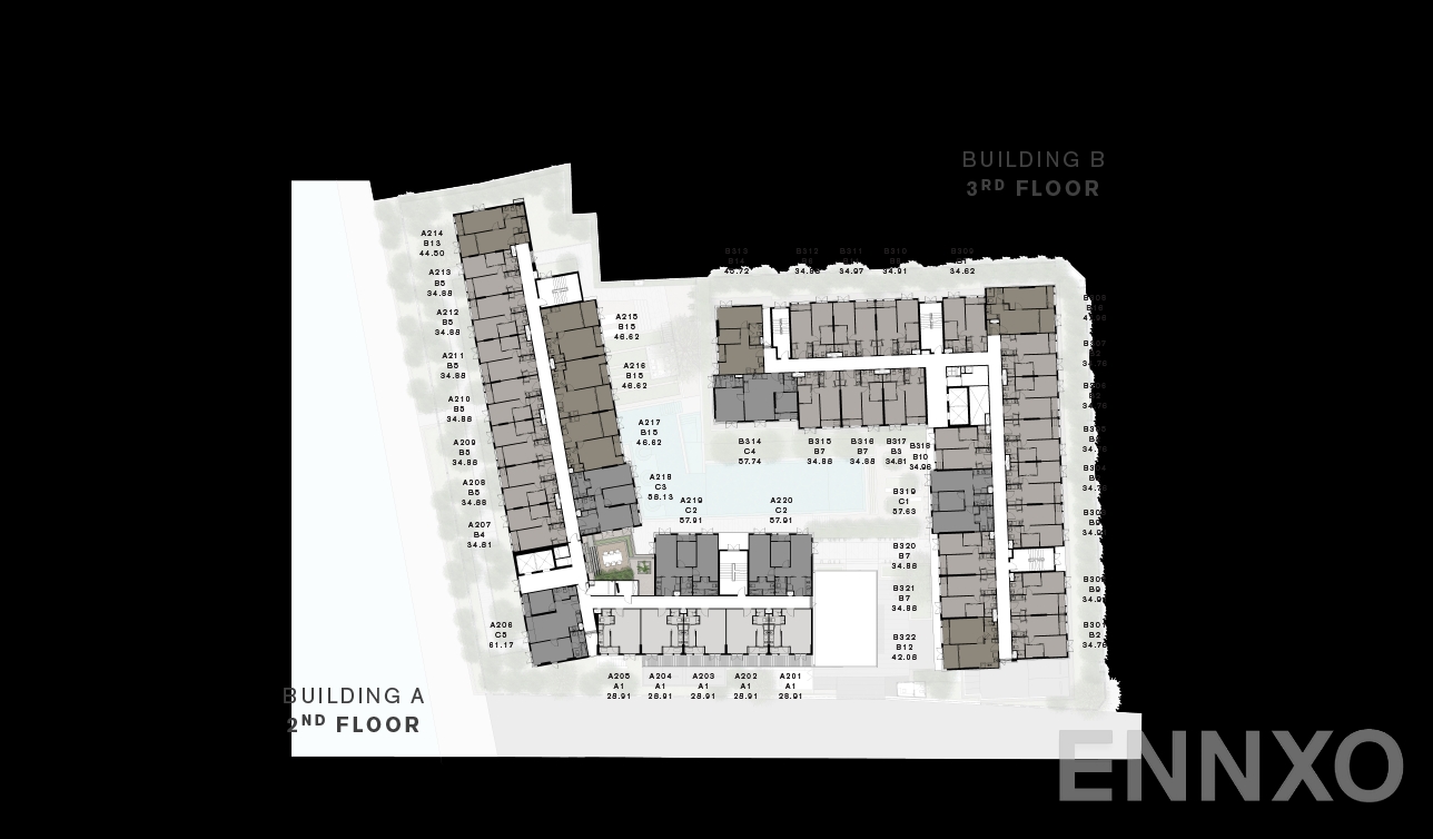 แปลนชั้น Plan 3 ของโครงการ แชปเตอร์ ทองหล่อ 25