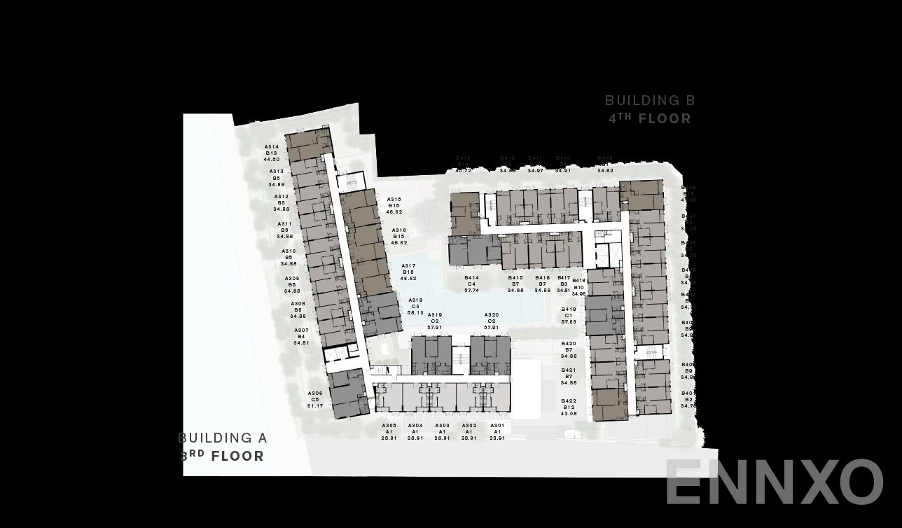 แปลนชั้น Plan 4 ของโครงการ แชปเตอร์ ทองหล่อ 25