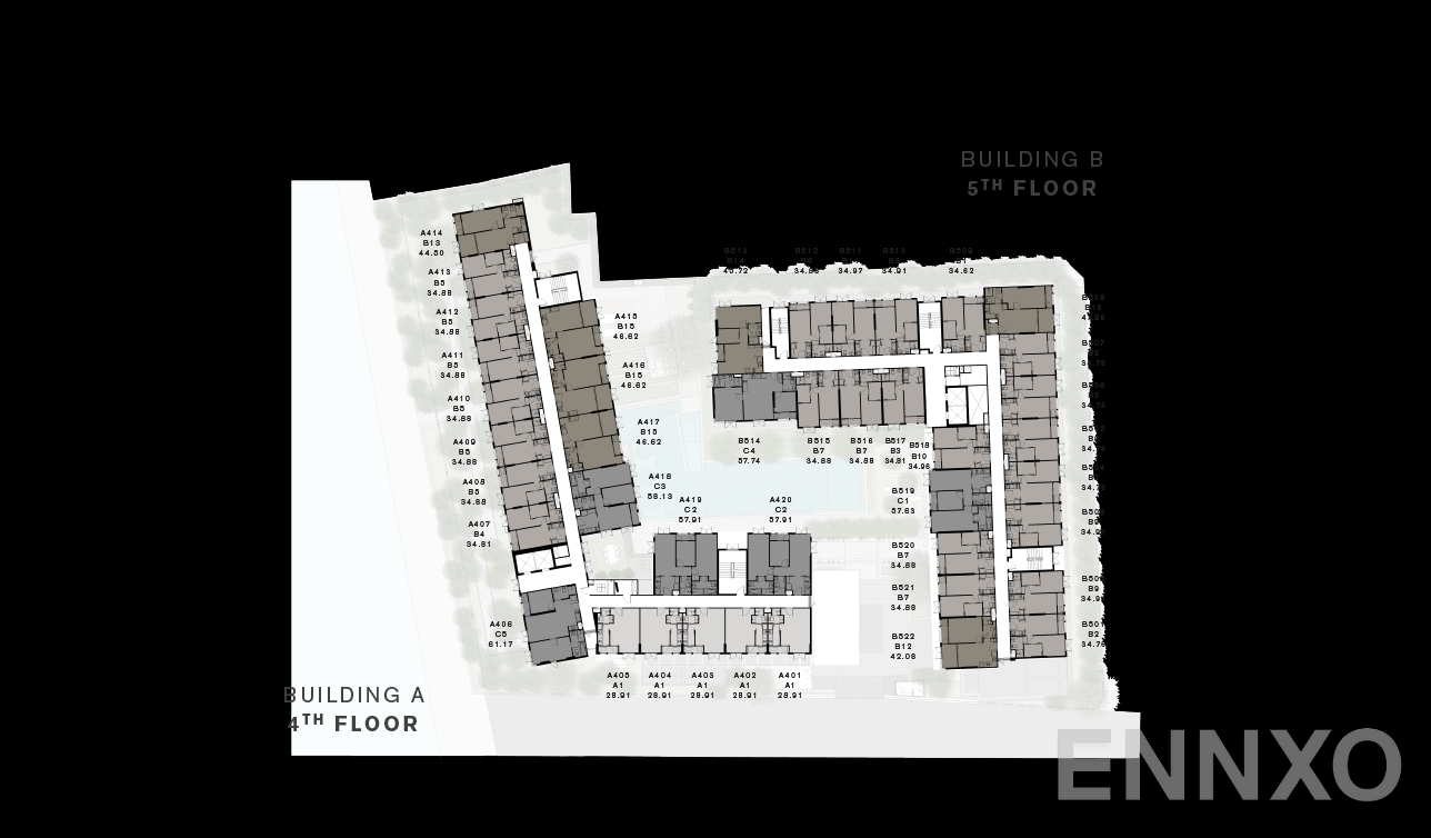 แปลนชั้น Plan 5 ของโครงการ แชปเตอร์ ทองหล่อ 25