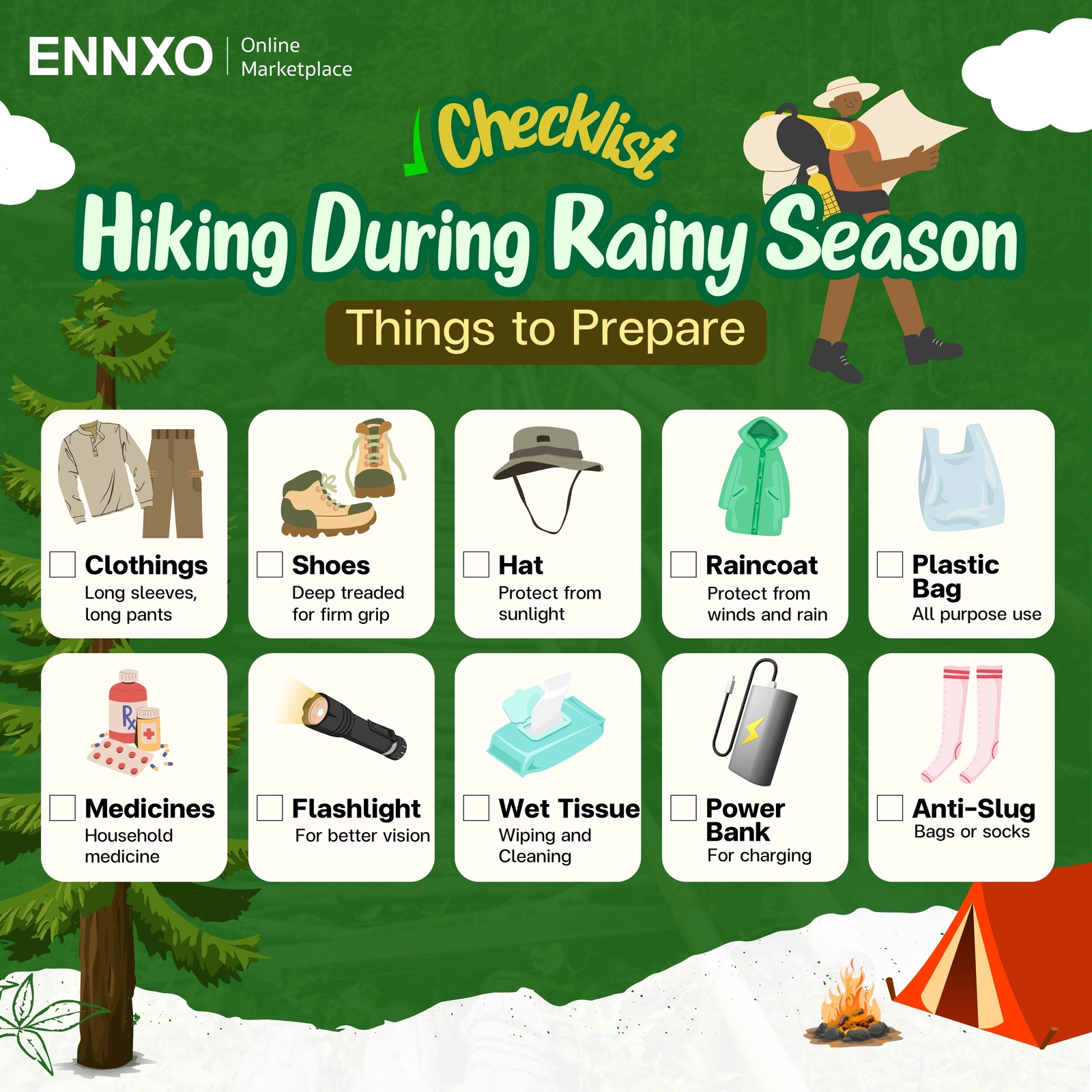 Rainy Hiking Checklist