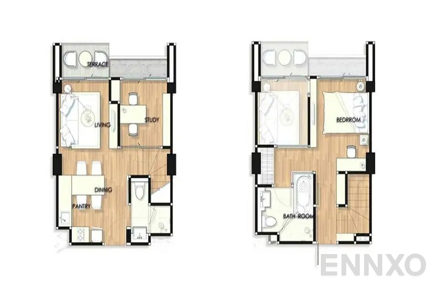 รูปแปลนห้อง Duplex ของโครงการ คริสมา คอนโด รามอินทรา