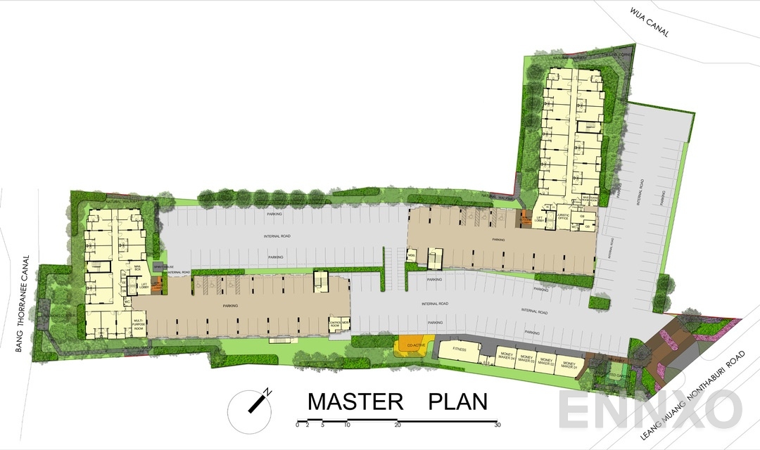 แปลนชั้น Master Plan ของโครงการ ซิตี้โฮม สนามบินน้ำ-รัตนาธิเบศร์