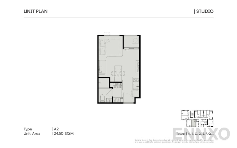 รูปแปลนห้อง Studio 23-28 SQ.M. ของโครงการ โค้บบ์ รัชดา - พระราม 9