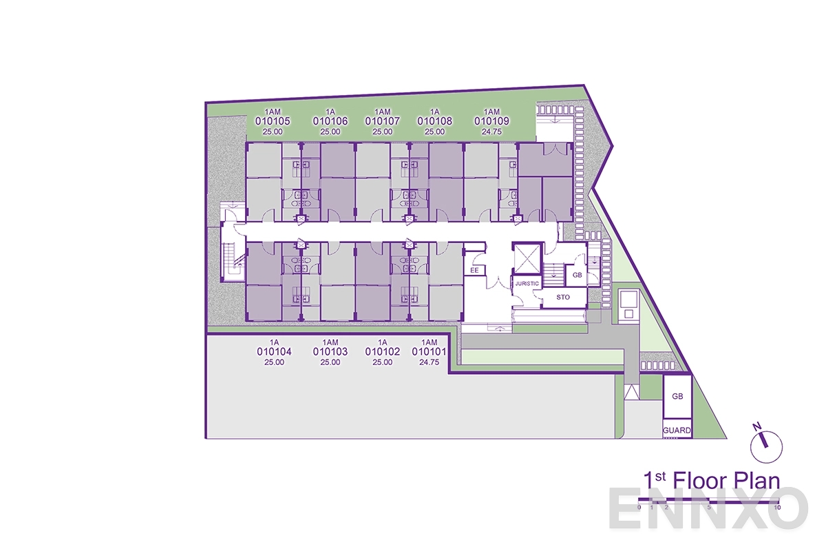 แปลนชั้น 1st Floor ของโครงการ คอนโด มี สินสาคร