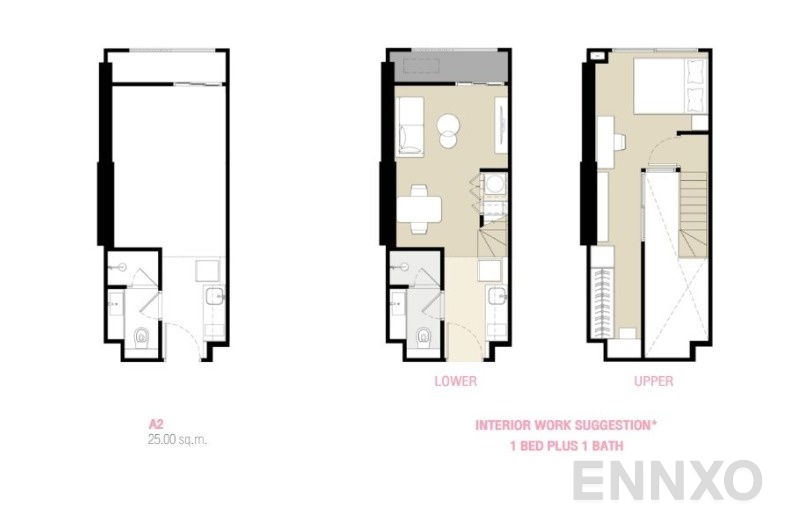 รูปแปลนห้อง Type A2 ของโครงการ Culture Chula