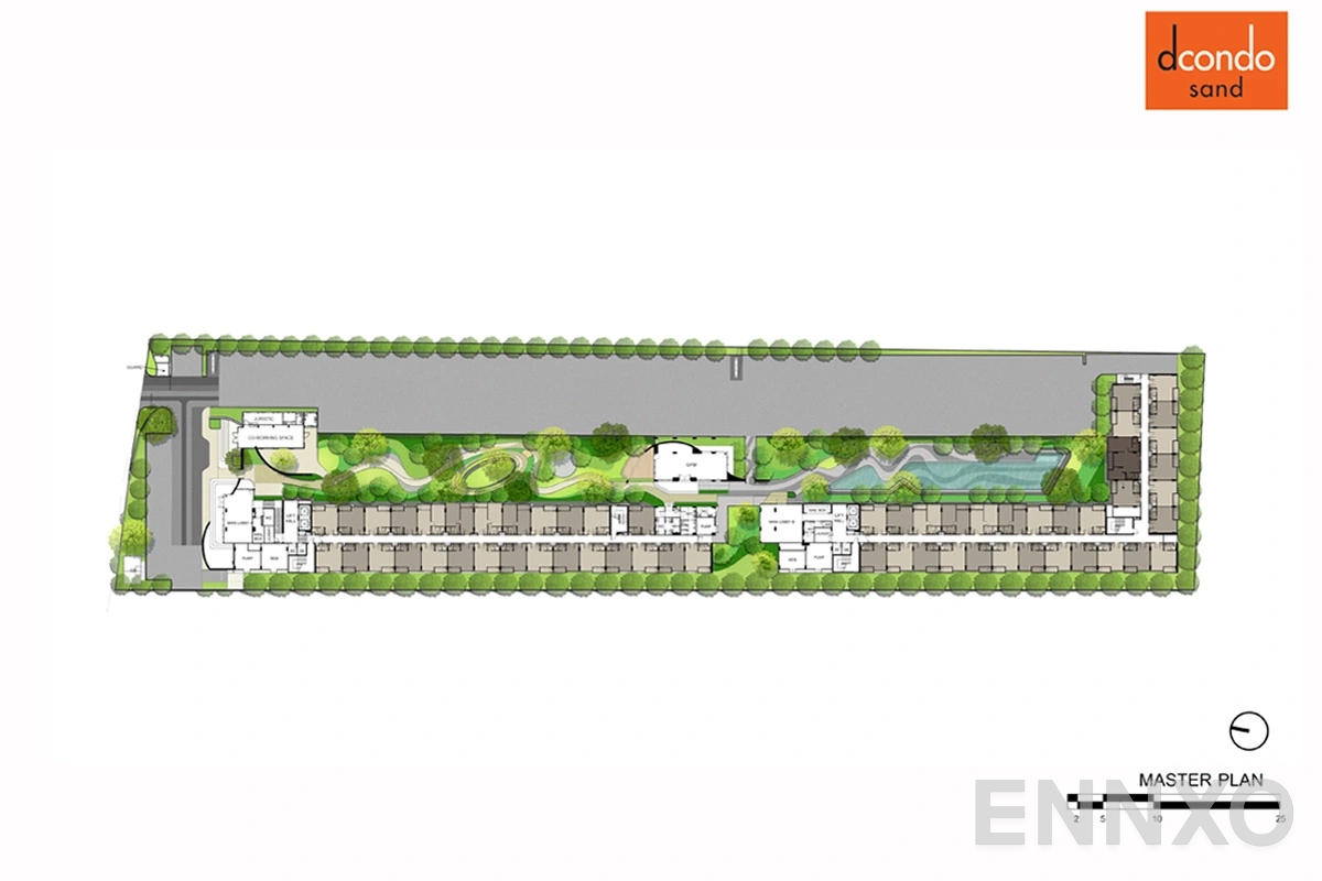 แปลนชั้น Master Plan ของโครงการ ดีคอนโด แซนด์ หาดใหญ่