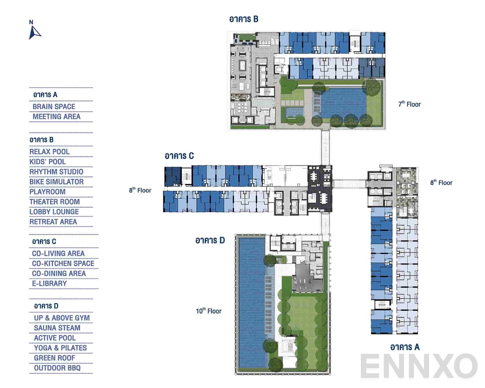 แปลนชั้น Rooftop ของโครงการ เดนิม จตุจักร