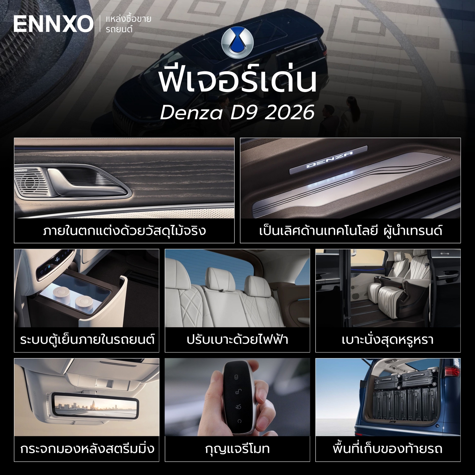 ฟีเจอร์เด่นของ Denza D9 2026