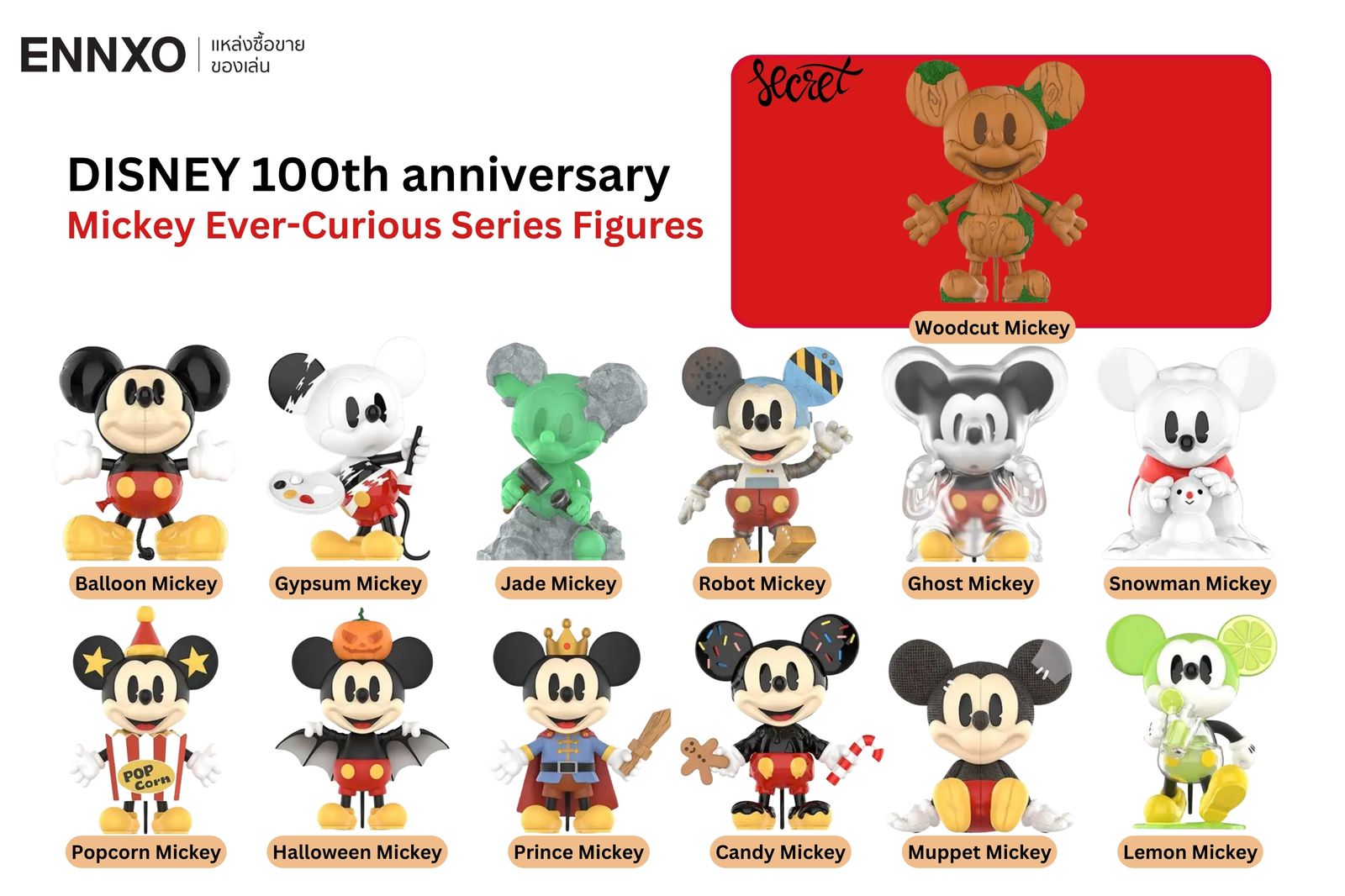 คอลเลคชั่นกล่องสุ่ม Mickey จากคอลเลคชั่น Disney 100 ปี