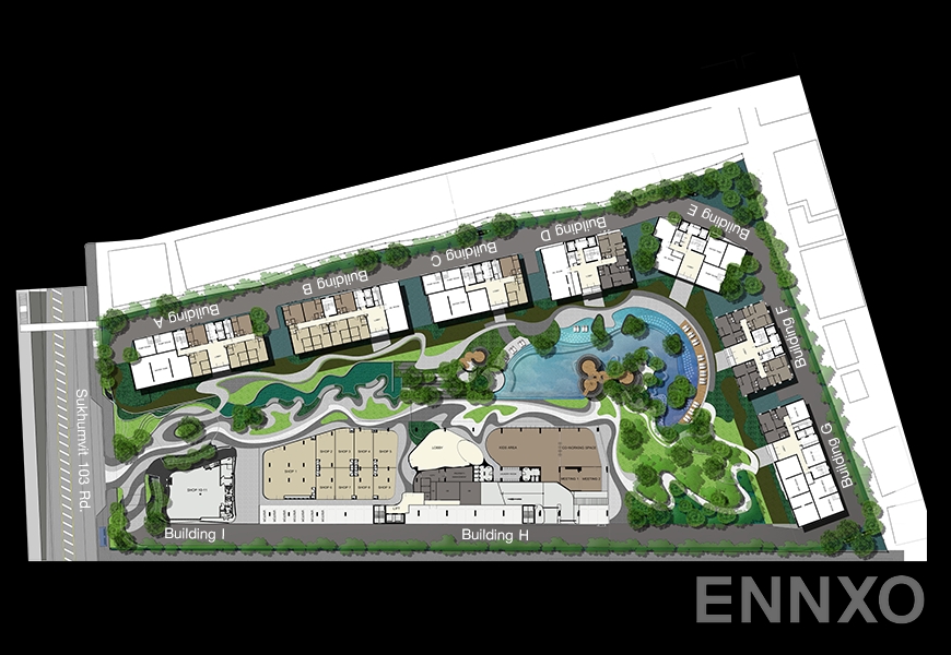 แปลนชั้น Master Plan ของโครงการ Elio Del Nest Udomsuk