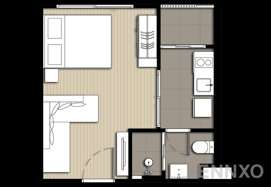 รูปแปลนห้อง A3_ ของโครงการ Elio Del Nest Udomsuk