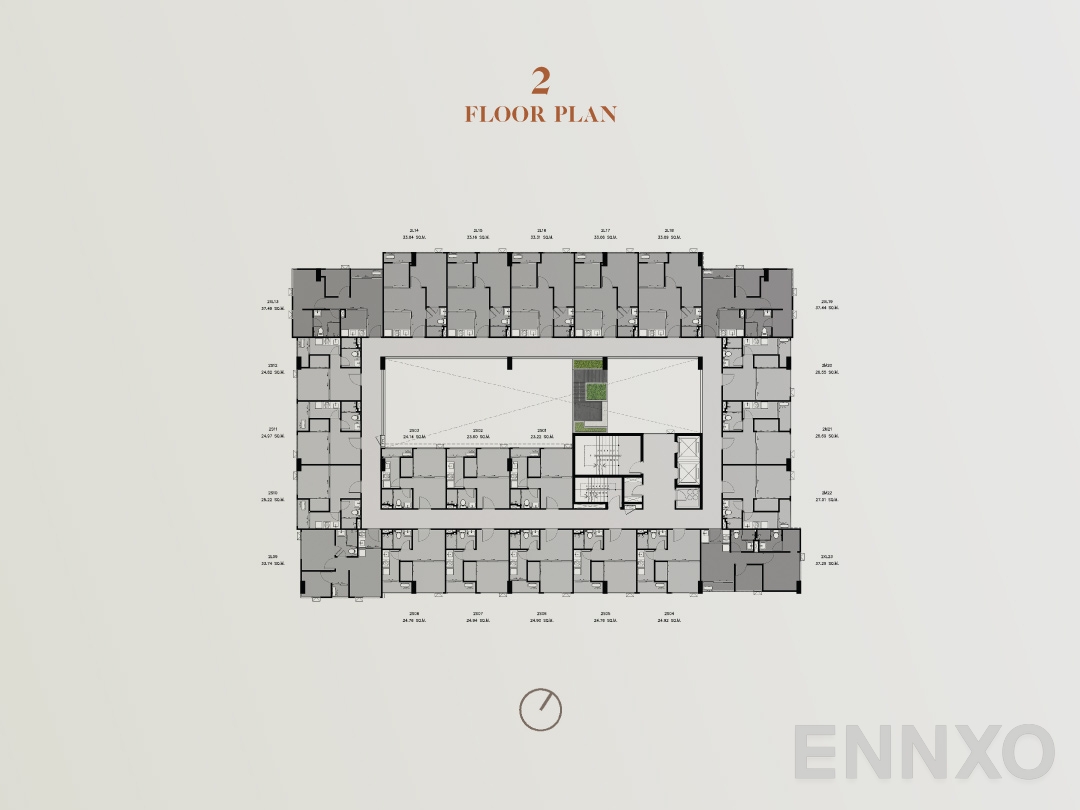 แปลนชั้น Floor 2 ของโครงการ เอสคิว สุขุมวิท 101/1