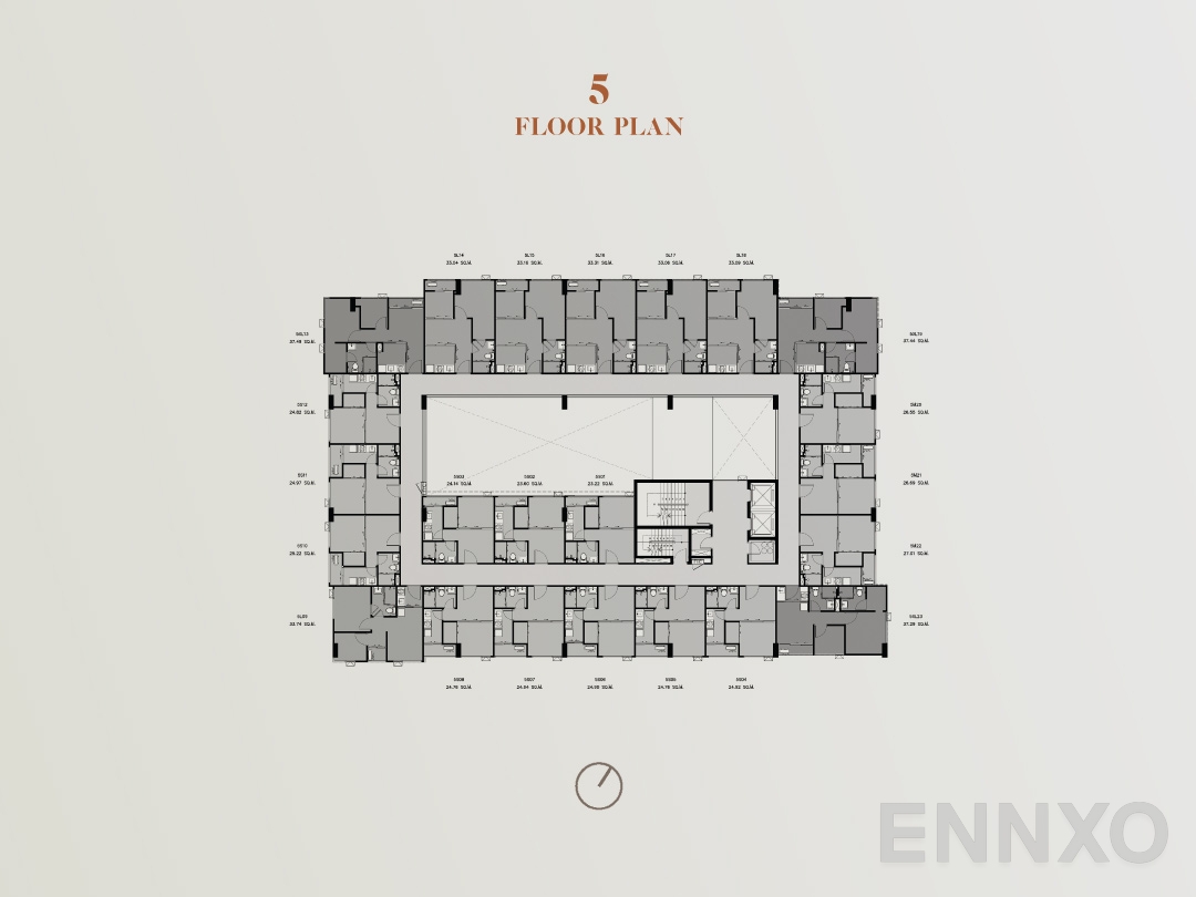 แปลนชั้น Floor 5 ของโครงการ เอสคิว สุขุมวิท 101/1