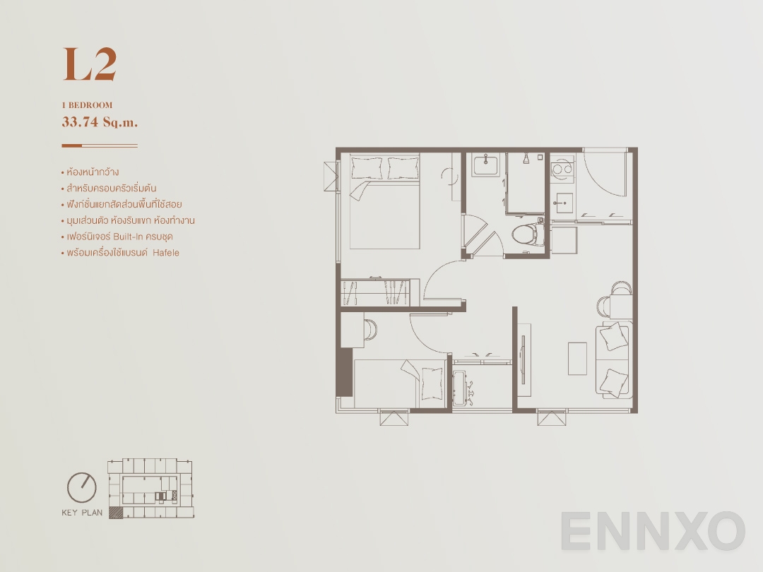 รูปแปลนห้อง L2 ของโครงการ เอสคิว สุขุมวิท 101/1