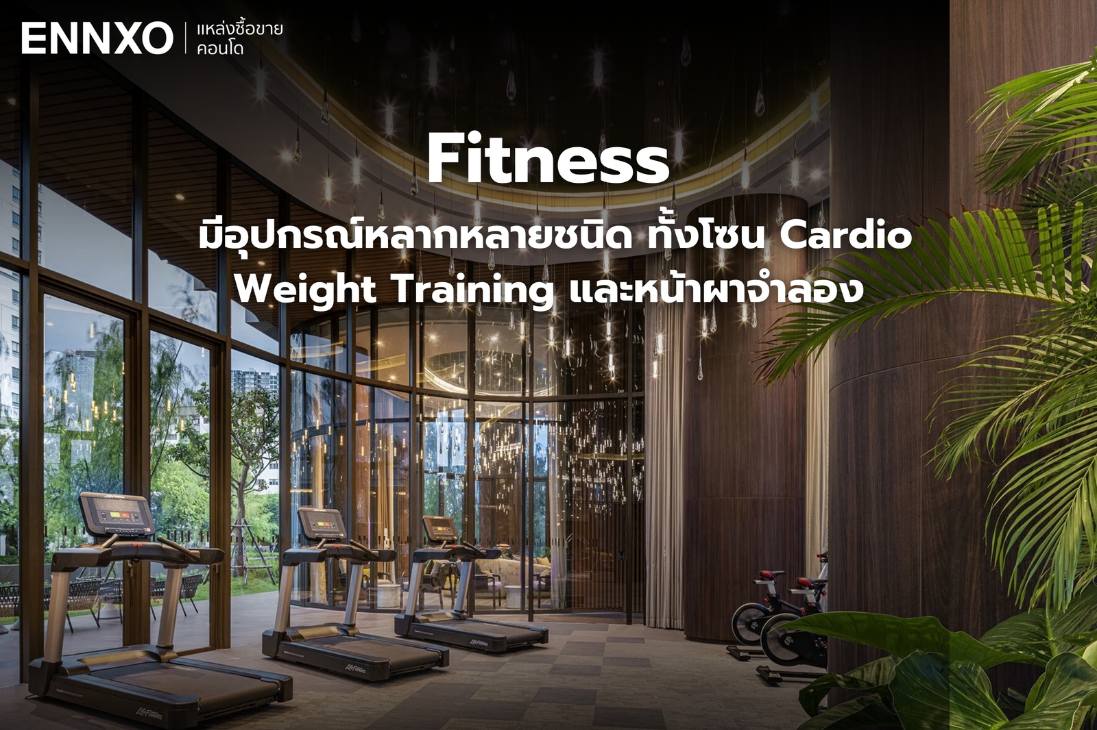 ส่วนกลางโซนออกกำลังกายของ Kawa Haus