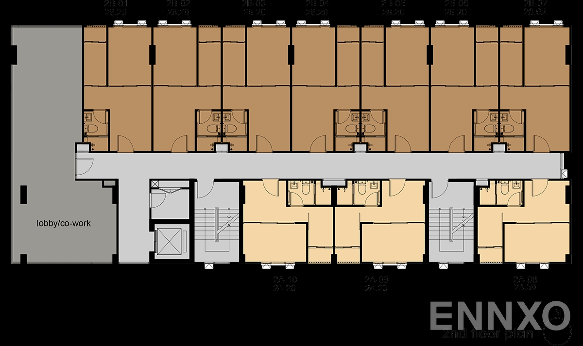 แปลนชั้น Second Floor ของโครงการ เดอะ คอลเล็ค รัชดา 32