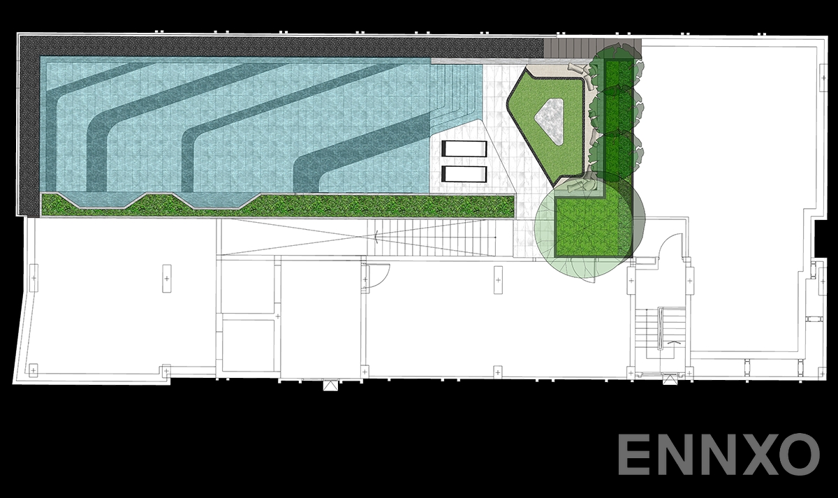 แปลนชั้น Pool ของโครงการ เดอะ คอลเล็ค รัชดา 32
