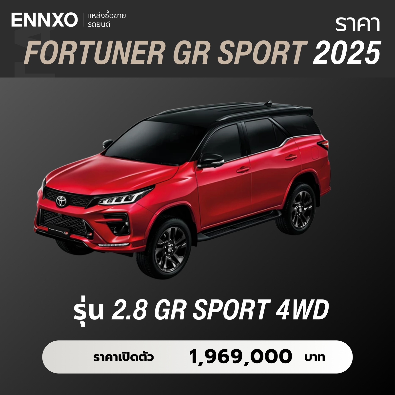 Fortuner GR Sport 2025 ราคาเท่าไหร่