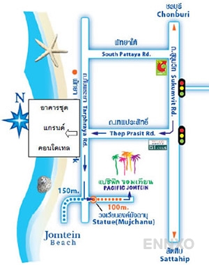 ภาพแผนที่แสดงที่ตั้งโครงการ Grand Condotel
(แกรนด์ คอนโดเทล) และสถานที่โดยรอบ