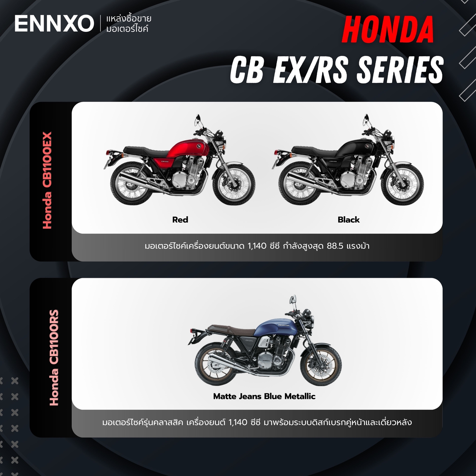 Honda CB EX RS Series ตัวใหม่ ยอดนิยม