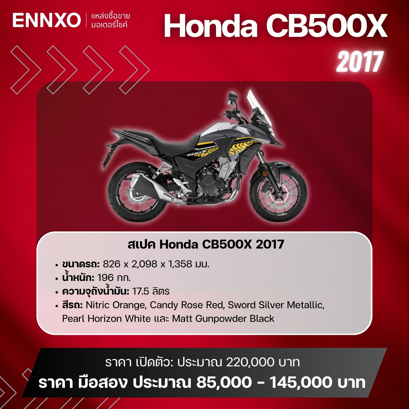 ฮอนด้า CB500X 2017