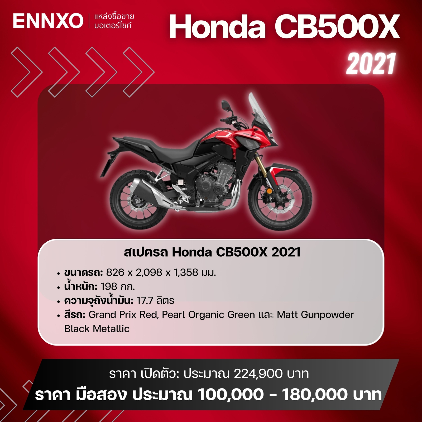 ฮอนด้า CB500X 2021