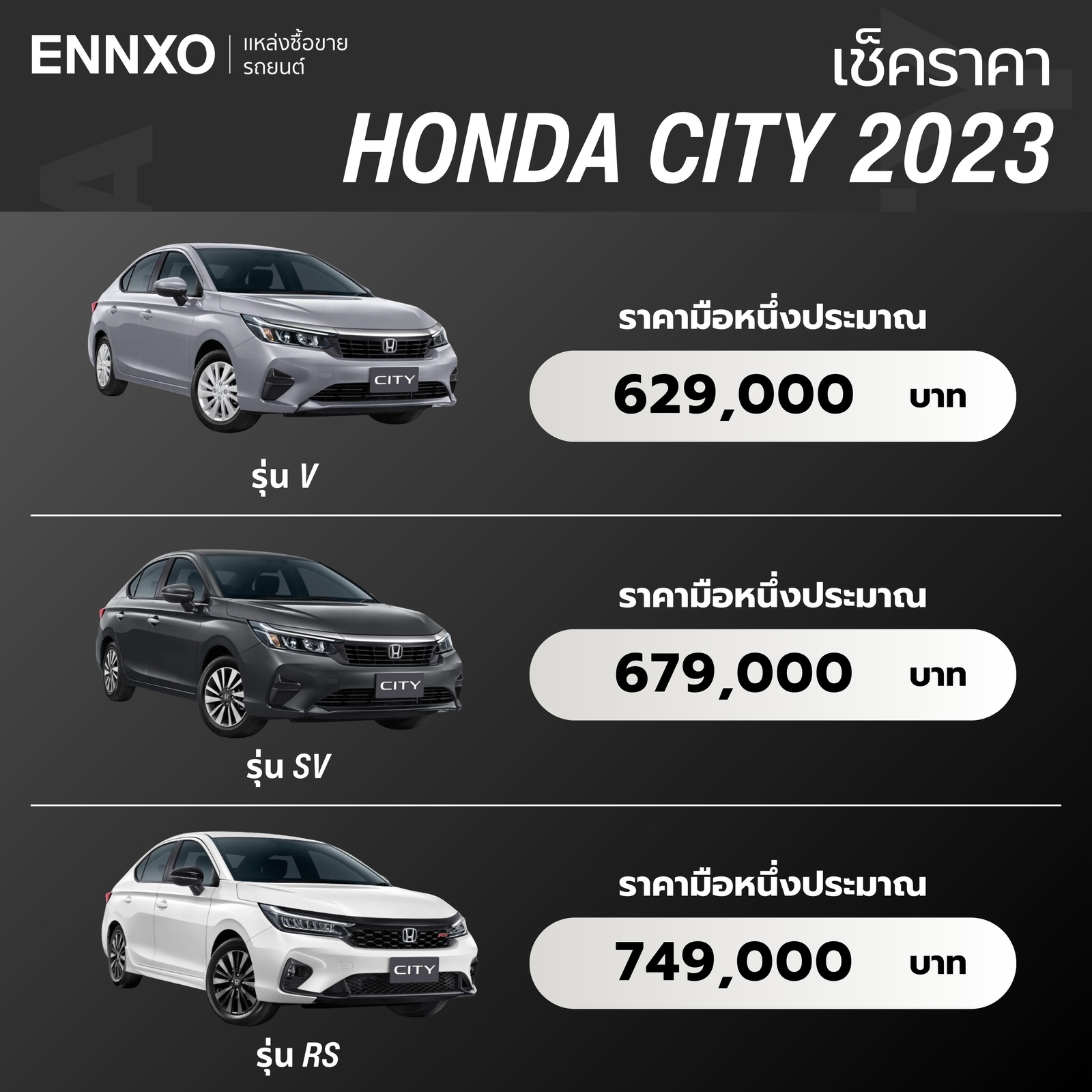 honda-city-2023-ราคามือสอง-มือหนึ่ง