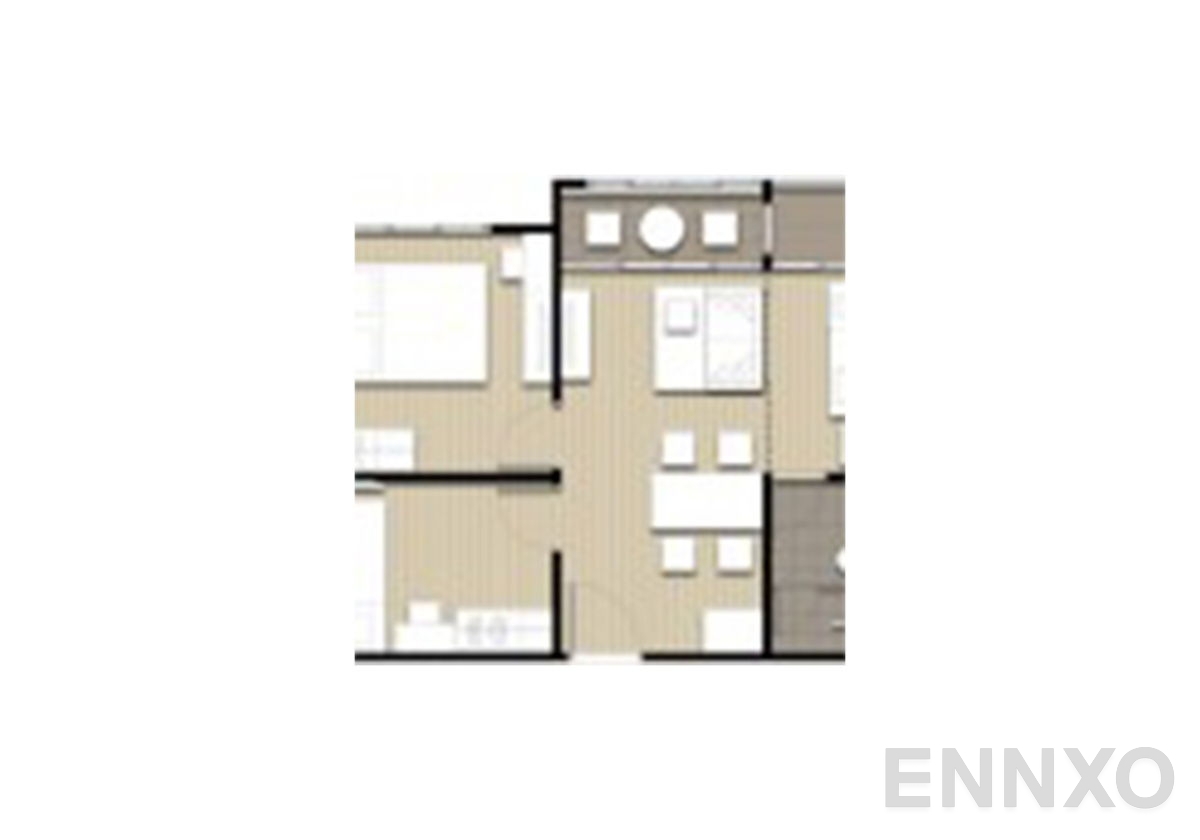 รูปแปลนห้อง 2 Bedrooms ของโครงการ ไอดีโอ โมบิ จรัญ อินเตอร์เชนจ์