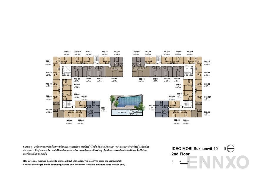 แปลนชั้น 2nd floor ของโครงการ ไอดีโอ โมบิ สุขุมวิท 40