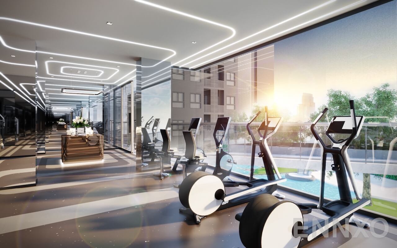 รูป ยิม ของ โครงการ ไอดีโอ พระราม 9-ตัดใหม่