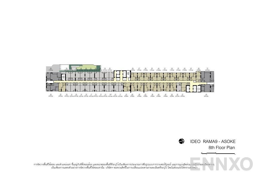 แปลนชั้น Floor 8th ของโครงการ Ideo Rama 9 - Asoke