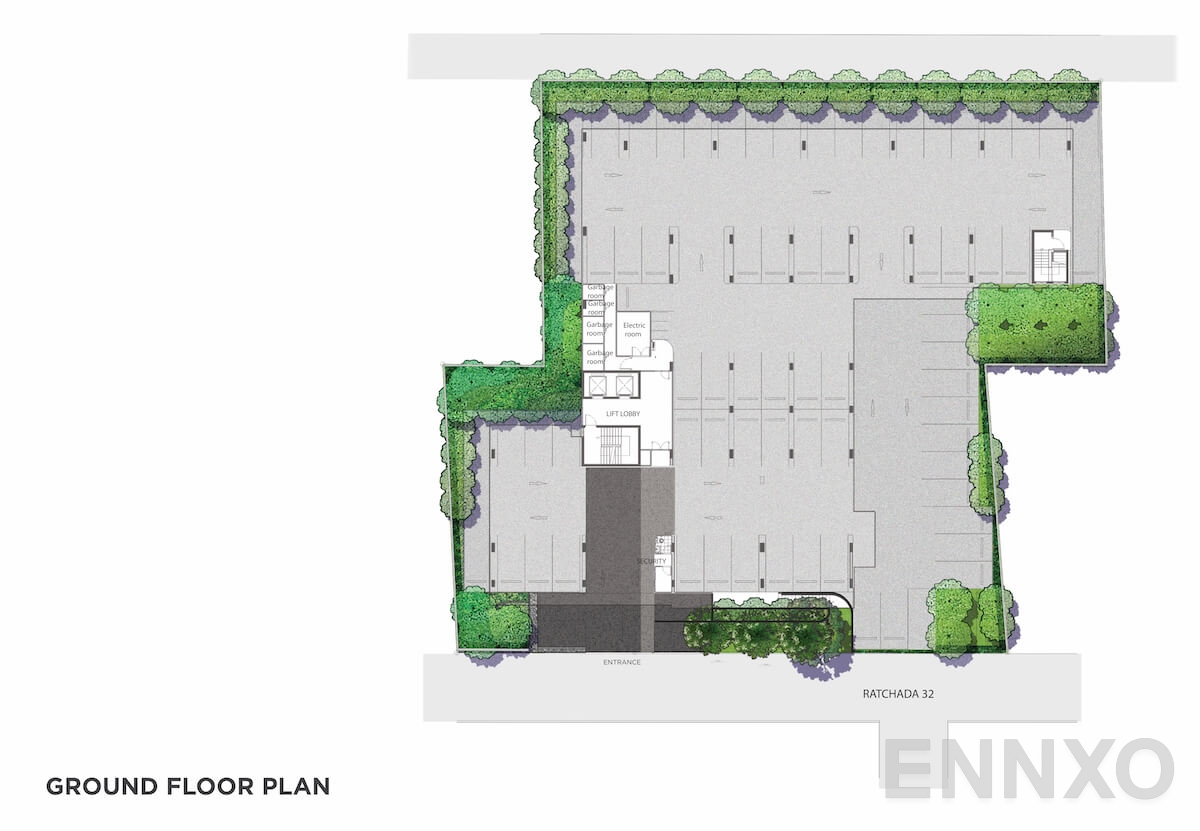 แปลนชั้น G Floor ของโครงการ IVORY Ratchada 32
