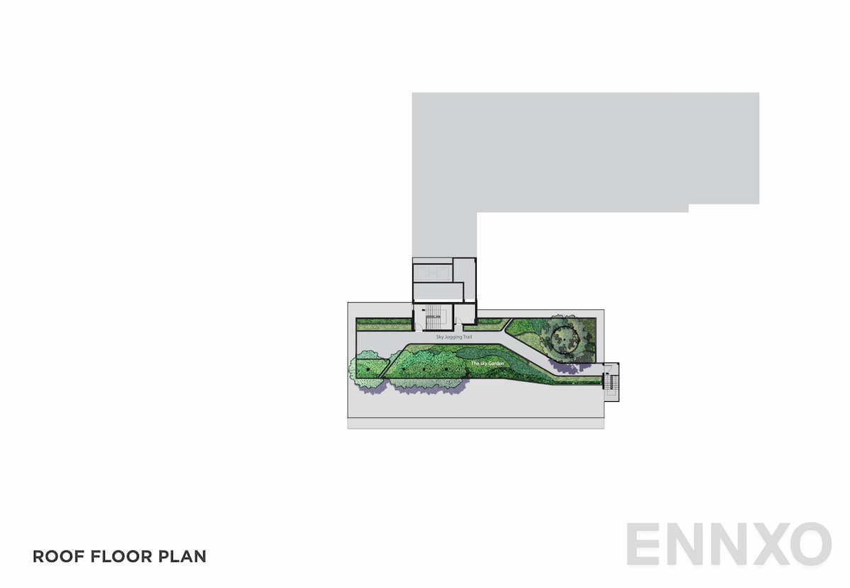แปลนชั้น Roof Floor ของโครงการ IVORY Ratchada 32