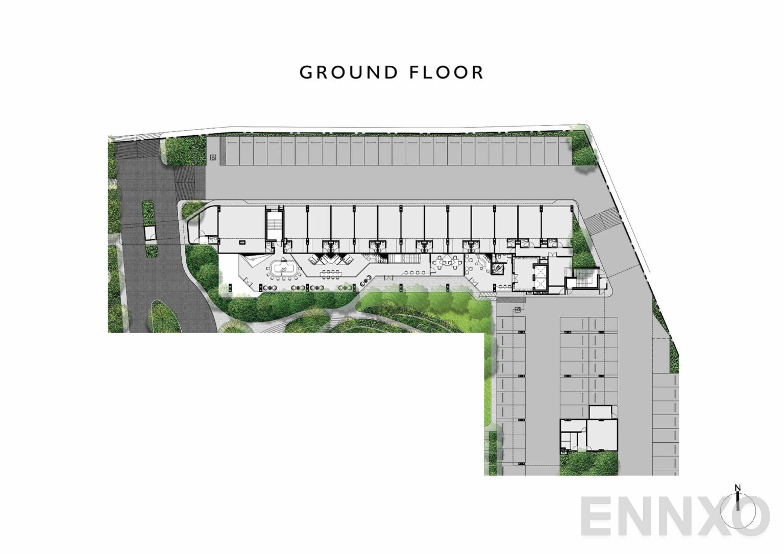 แปลนชั้น Ground Floor ของโครงการ เคฟ เอวา