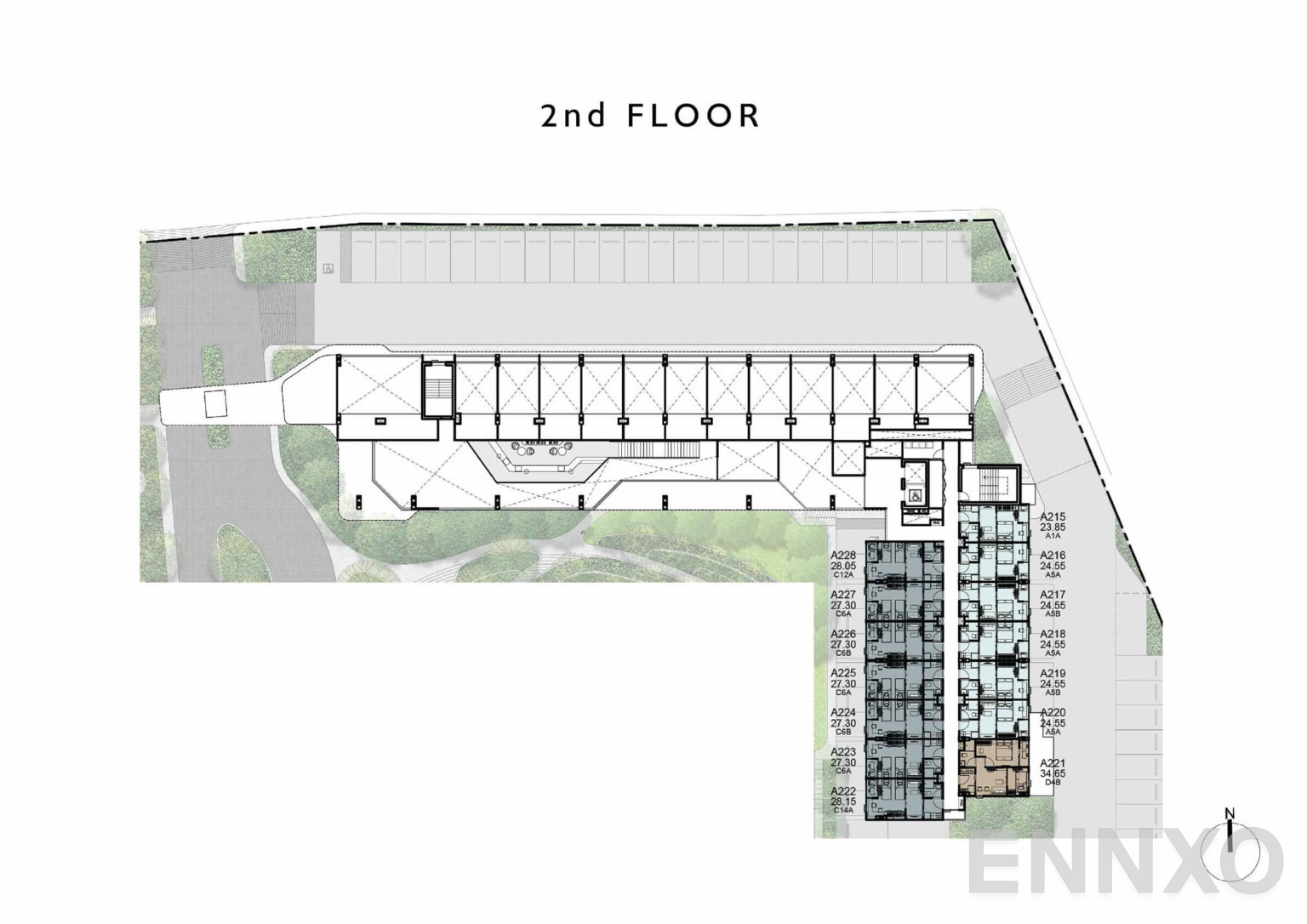 แปลนชั้น 2nd Floor ของโครงการ เคฟ เอวา