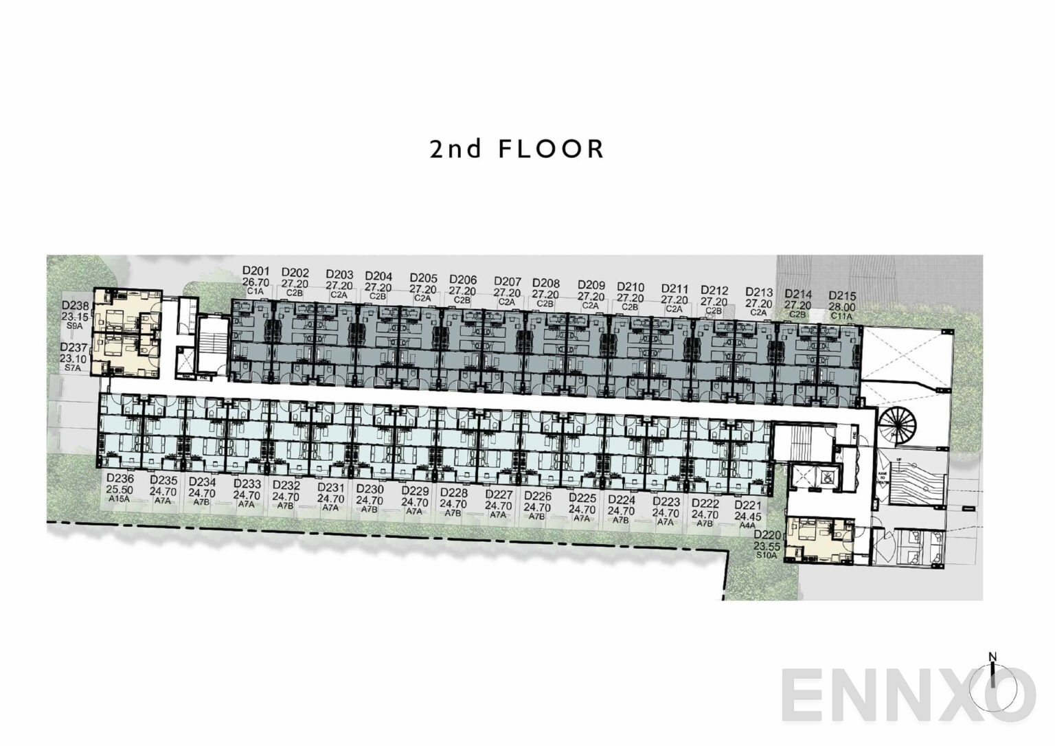 แปลนชั้น 2nd Floor ของโครงการ เคฟ เอวา