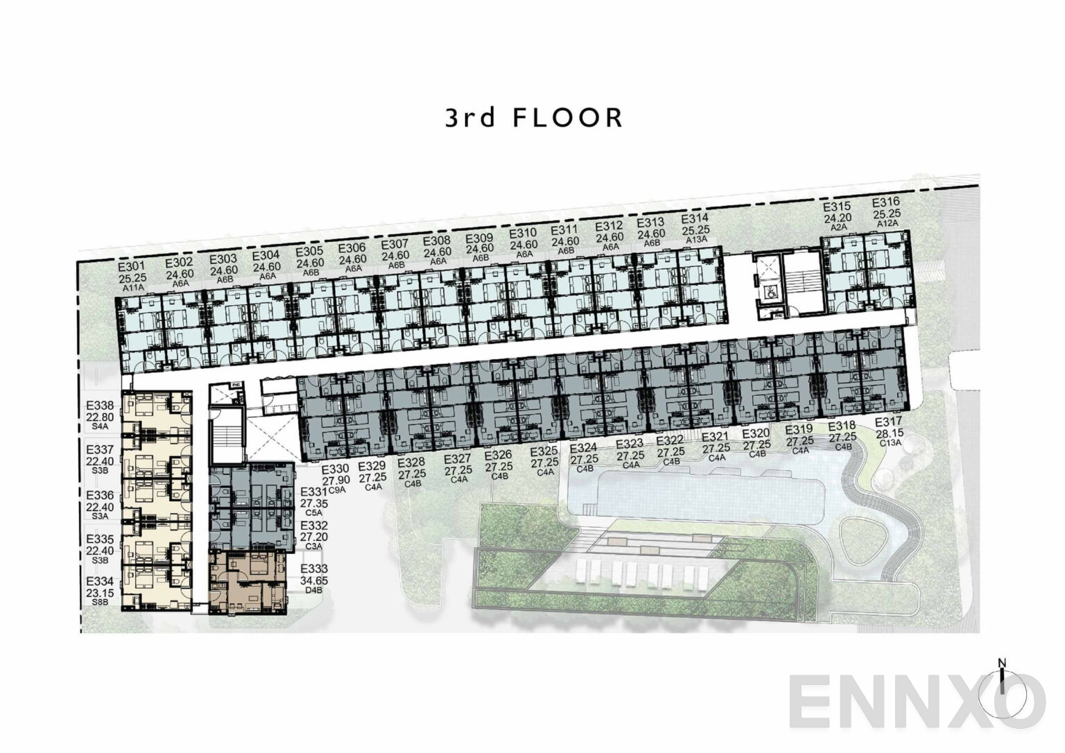 แปลนชั้น 3rd Floor ของโครงการ เคฟ เอวา