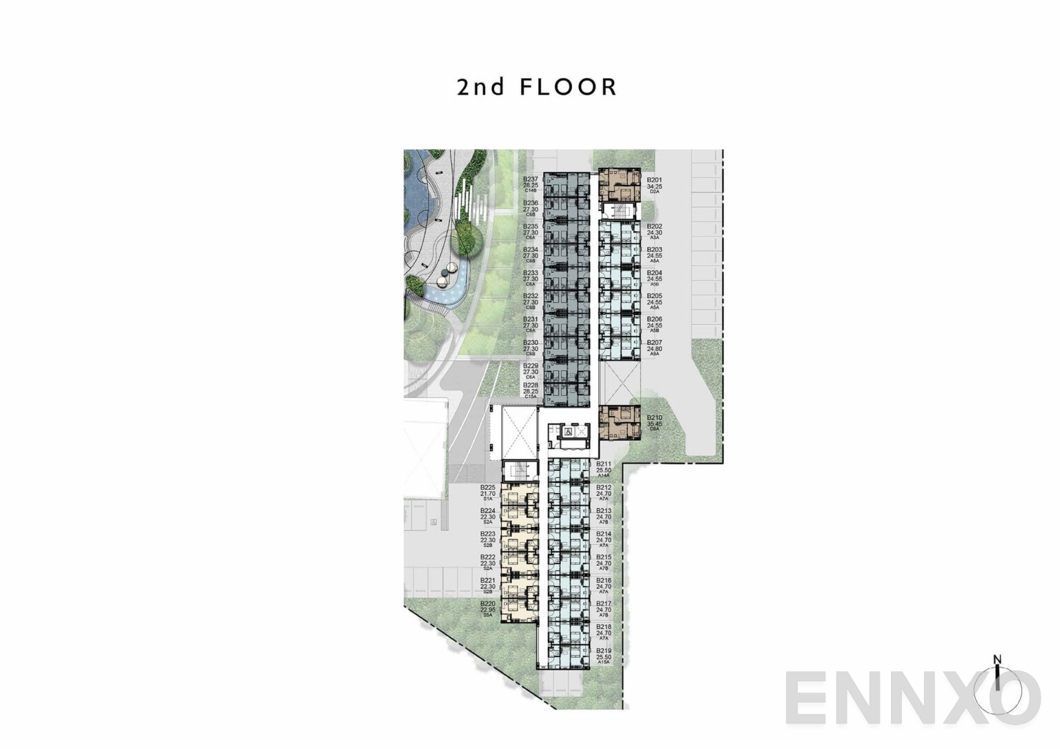 แปลนชั้น 2nd Floor ของโครงการ เคฟ เอวา