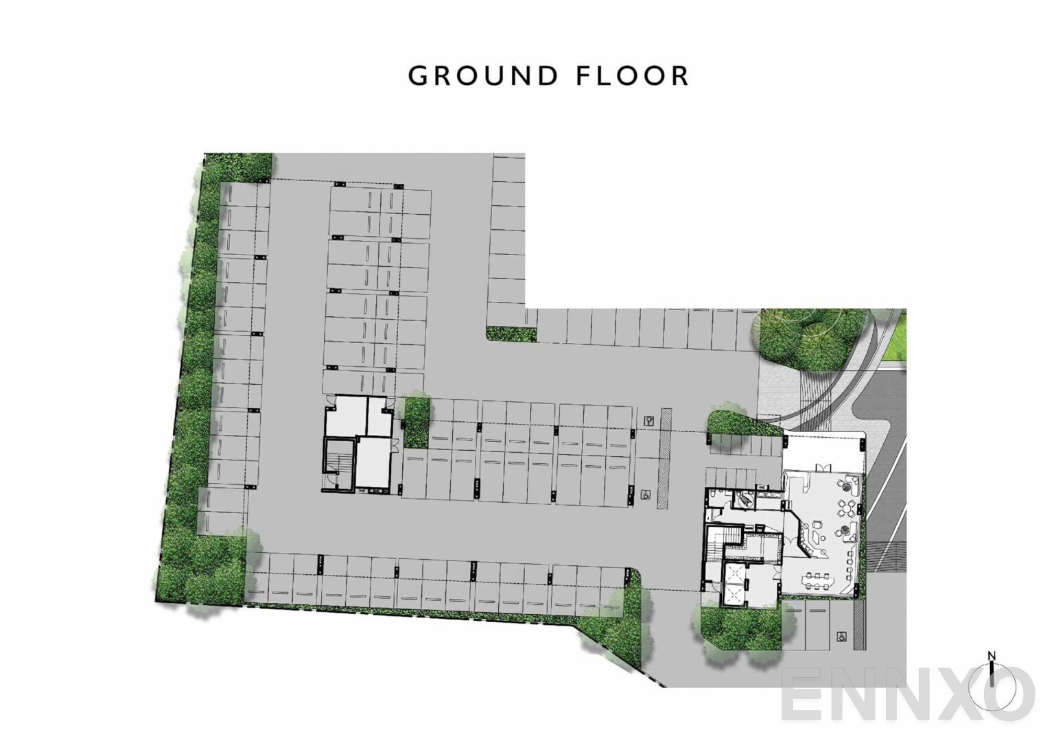 แปลนชั้น Ground Floor ของโครงการ เคฟ เอวา