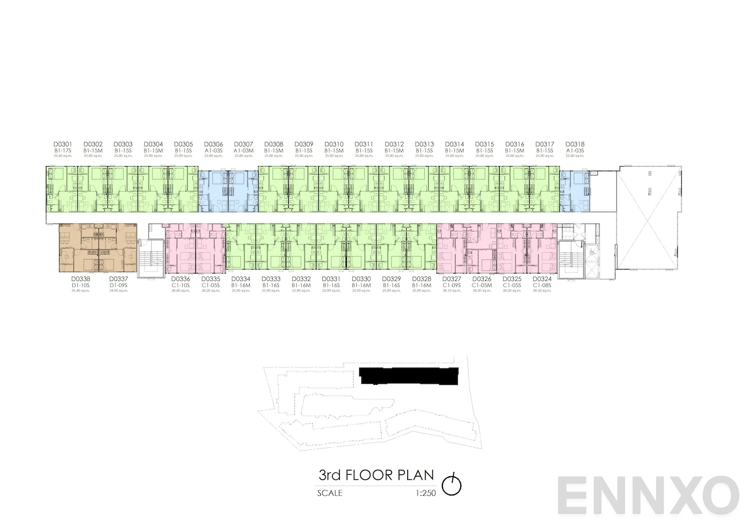 แปลนชั้น 3rd Floor ของโครงการ เคฟ โคโค่ บางแสน