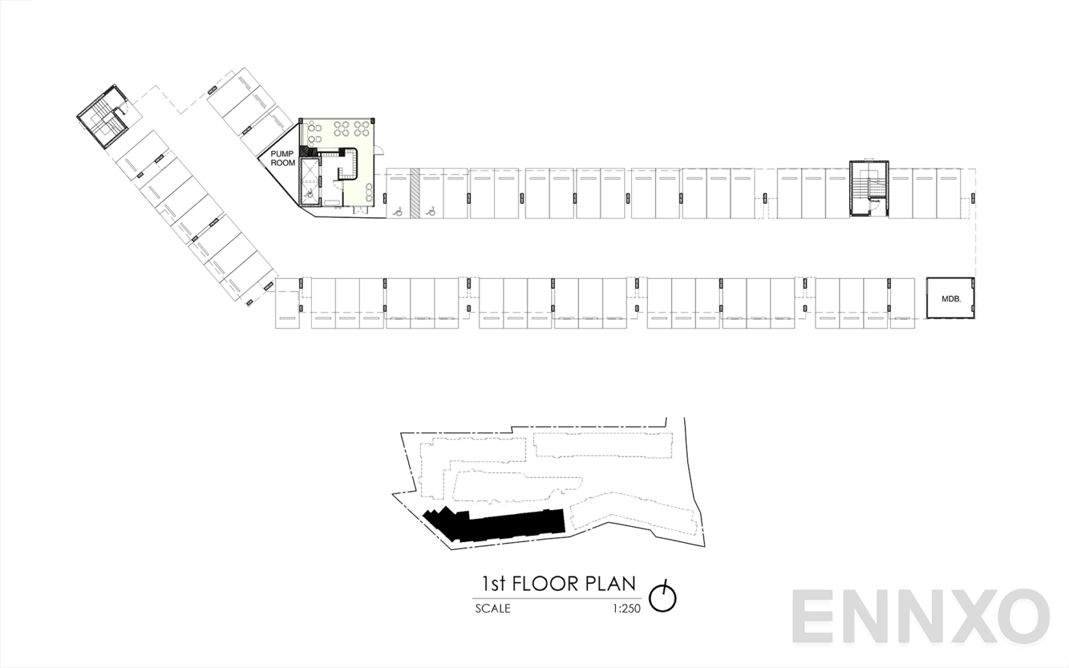แปลนชั้น 1st Floor ของโครงการ เคฟ โคโค่ บางแสน