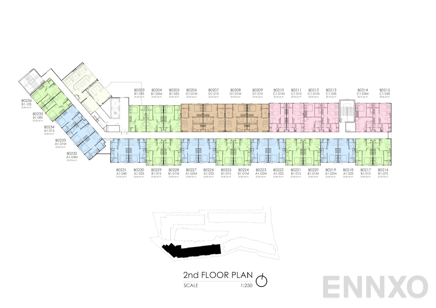 แปลนชั้น 2nd Floor ของโครงการ เคฟ โคโค่ บางแสน